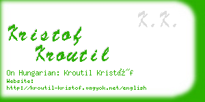 kristof kroutil business card